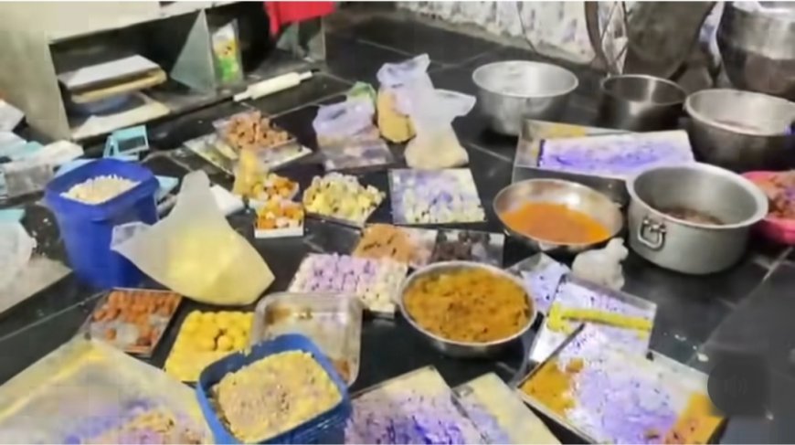 वाळूजमध्ये FDA चा मिठाई दुकानावर छापा! ६३.५ किलो संशयास्पद मिठाई जागेवरच नष्ट; १९ हजारांचा साठा जप्त